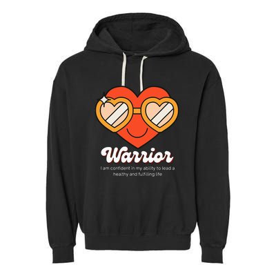 Congestive Heart Failure Warrior - Heart Health Motivation Garment-Dyed Fleece Hoodie