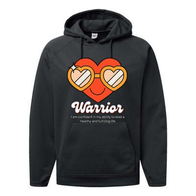 Congestive Heart Failure Warrior - Heart Health Motivation Performance Fleece Hoodie