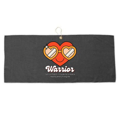 Congestive Heart Failure Warrior - Heart Health Motivation Large Microfiber Waffle Golf Towel