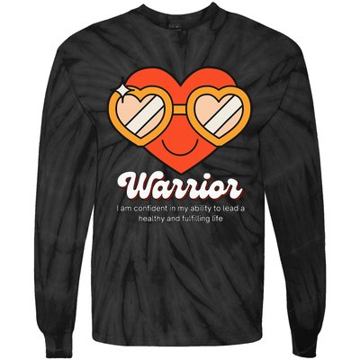 Congestive Heart Failure Warrior - Heart Health Motivation Tie-Dye Long Sleeve Shirt