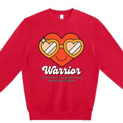 Congestive Heart Failure Warrior - Heart Health Motivation Premium Crewneck Sweatshirt