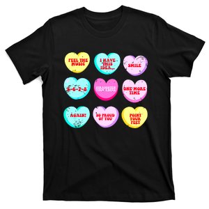 Conversation Hearts Funny Dance Teacher Happy Valentines Day T-Shirt