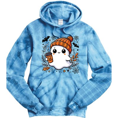 Cute Halloween For Women Halloween Ghost Coffee Women Tie Dye Hoodie