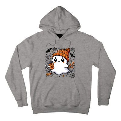 Cute Halloween For Women Halloween Ghost Coffee Women Tall Hoodie