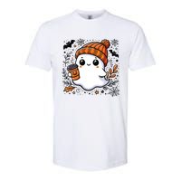 Cute Halloween For Women Halloween Ghost Coffee Women Softstyle CVC T-Shirt