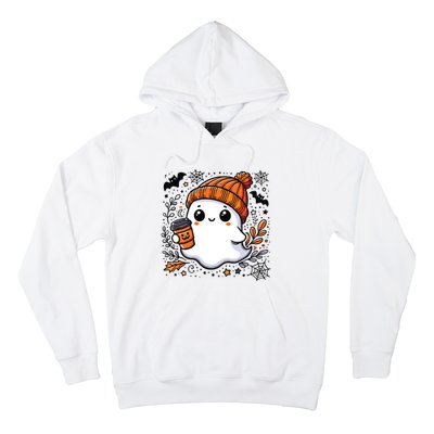 Cute Halloween For Women Halloween Ghost Coffee Women Hoodie