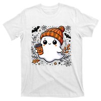 Cute Halloween For Women Halloween Ghost Coffee Women T-Shirt