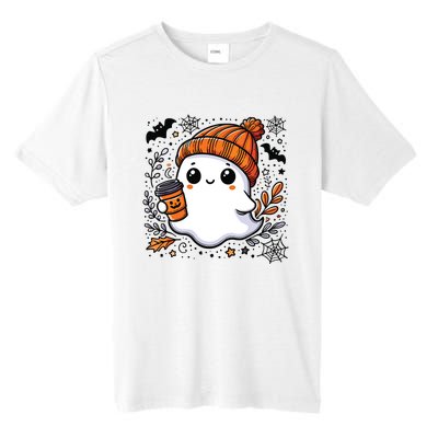 Cute Halloween For Women Halloween Ghost Coffee Women Tall Fusion ChromaSoft Performance T-Shirt