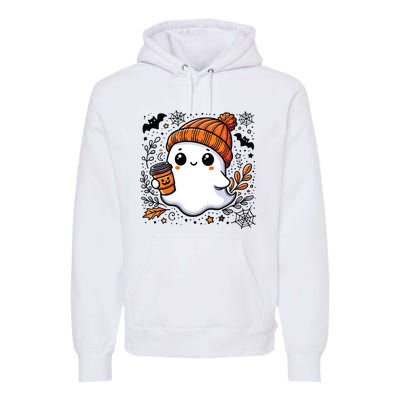 Cute Halloween For Women Halloween Ghost Coffee Women Premium Hoodie