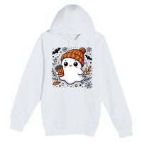 Cute Halloween For Women Halloween Ghost Coffee Women Premium Pullover Hoodie