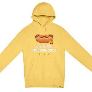 Certified Hotdogologist Funny HOT DOG Gift Hotdog Premium Pullover Hoodie