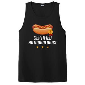 Certified Hotdogologist Funny HOT DOG Gift Hotdog PosiCharge Competitor Tank