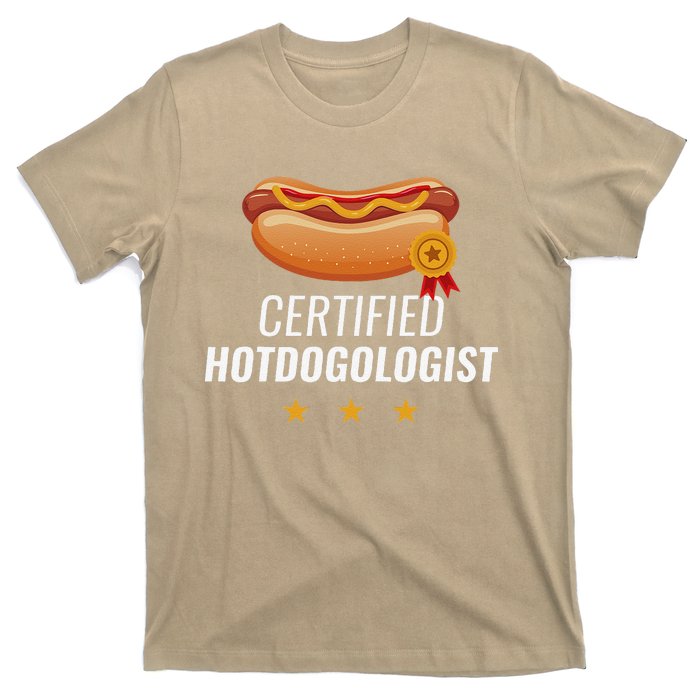 Certified Hotdogologist Funny HOT DOG Gift Hotdog T-Shirt