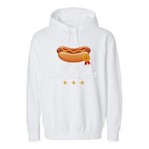 Certified Hotdogologist Funny HOT DOG Gift Hotdog Garment-Dyed Fleece Hoodie