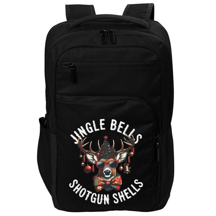 Christmas Holiday Funny Jingles Bells Shotgun Shells Impact Tech Backpack