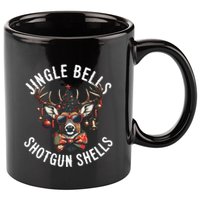 Christmas Holiday Funny Jingles Bells Shotgun Shells 11oz C Handle Ceramic Mug