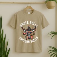 Christmas Holiday Funny Jingles Bells Shotgun Shells T-Shirt