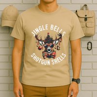 Christmas Holiday Funny Jingles Bells Shotgun Shells T-Shirt