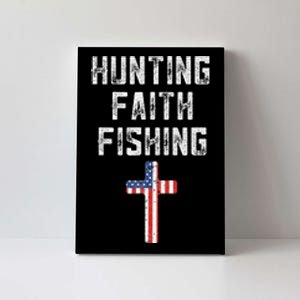 Cute Hunting Faith And Fishing Cross American Flag Patriotic Canvas