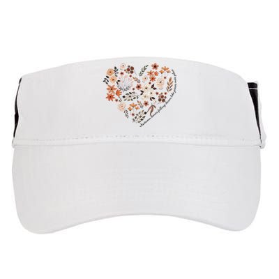 Cute Heart Fall Vibes Autumn Leaves Vintage Thanksgiving Adult Drive Performance Visor