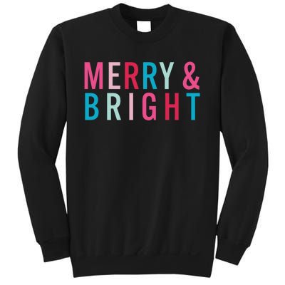 Christmas Holiday Graphic Merry And Bright Long Sleeve Sweatshirt