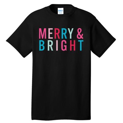 Christmas Holiday Graphic Merry And Bright Long Sleeve Tall T-Shirt