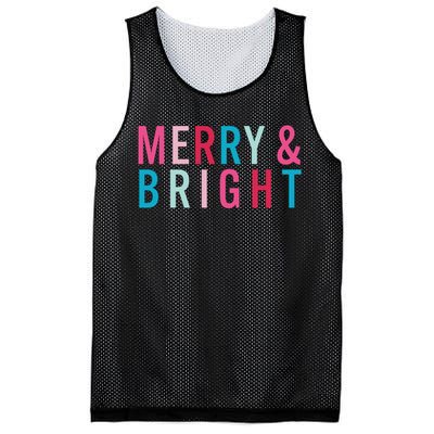 Christmas Holiday Graphic Merry And Bright Long Sleeve Mesh Reversible Basketball Jersey Tank