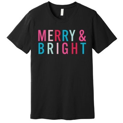 Christmas Holiday Graphic Merry And Bright Long Sleeve Premium T-Shirt