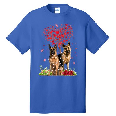 Cute Hearts Ger Shepherd Dog Puppy Lover Valentines Day Funny Gift Tall T-Shirt