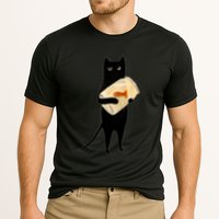 Cat Holding Goldfish Bowl Art Design Cooling Performance Crew T-Shirt