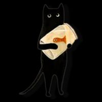 Cat Holding Goldfish Bowl Art Design Cooling Performance Long Sleeve Crew