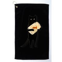 Cat Holding Goldfish Bowl Art Design Golf Towel