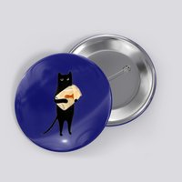 Cat Holding Goldfish Bowl Art Design Button