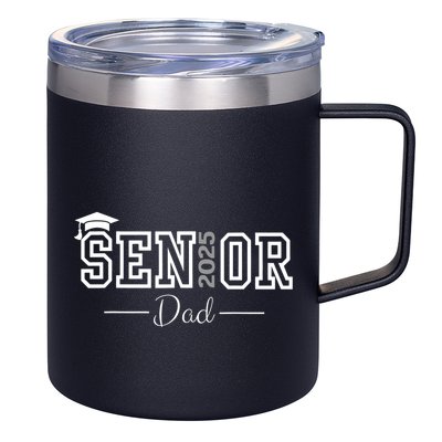 Cute Heart Graduate Proud Dad Senior Of 2025 Class 12oz Stainless Steel Coffee Mug
