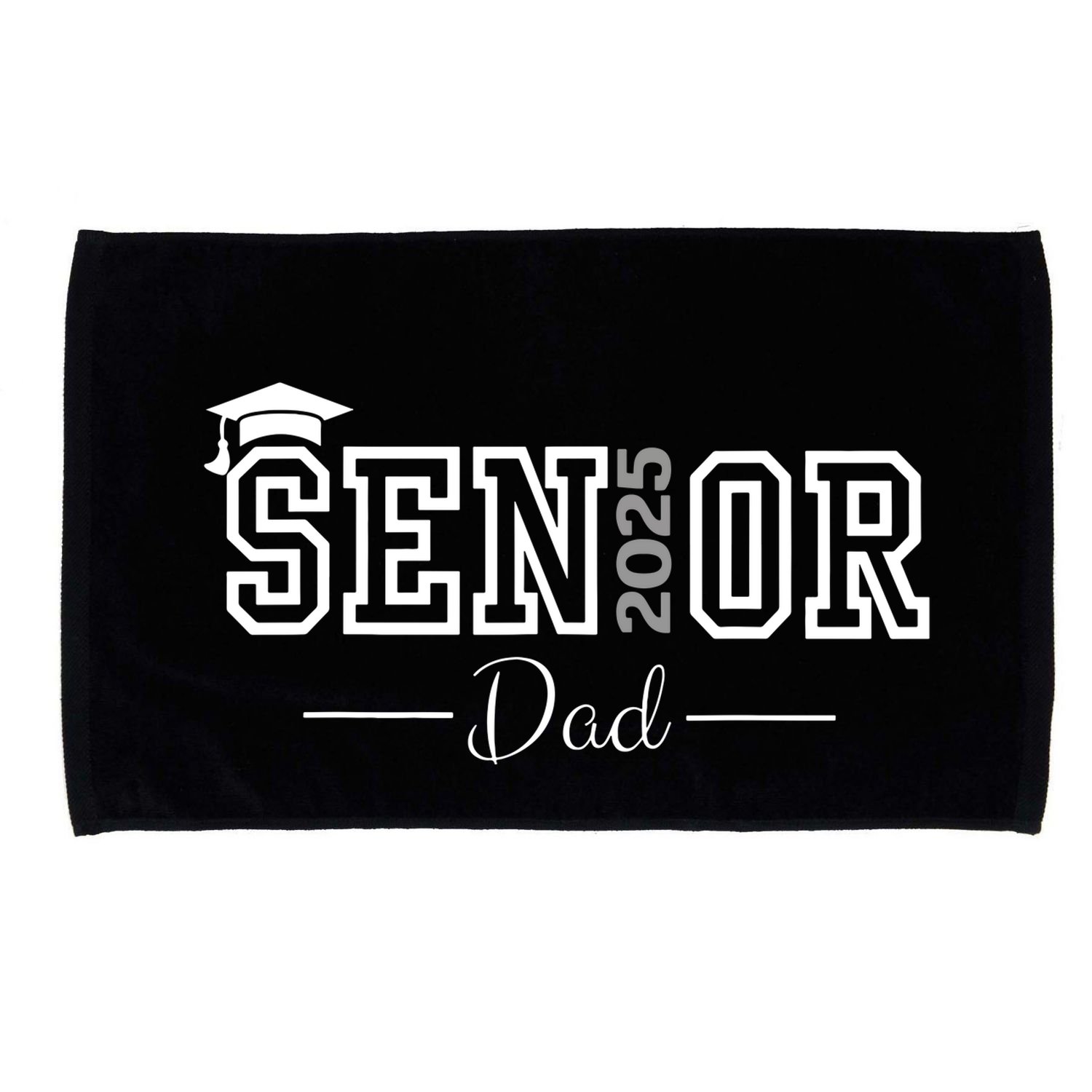Cute Heart Graduate Proud Dad Senior Of 2025 Class Microfiber Hand Towel