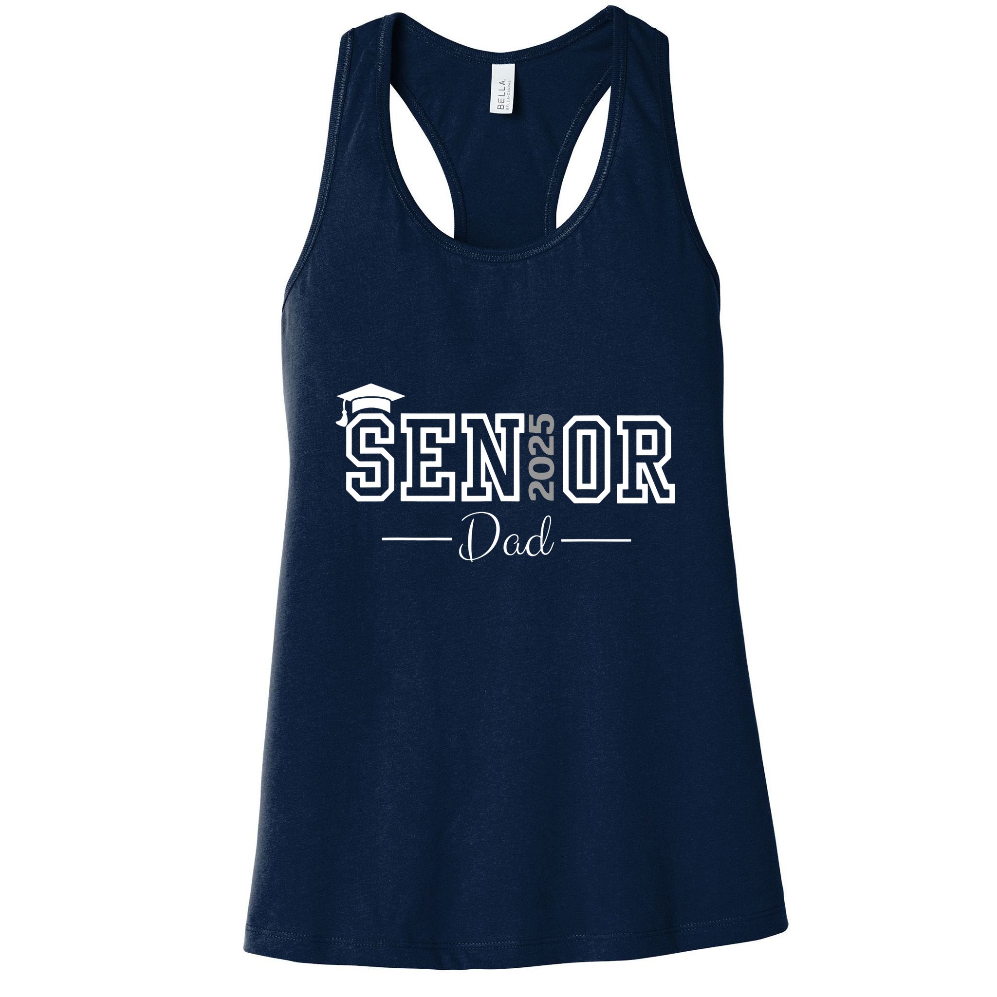 Cute Heart Graduate Proud Dad Senior Of 2025 Class Womens Tank Top