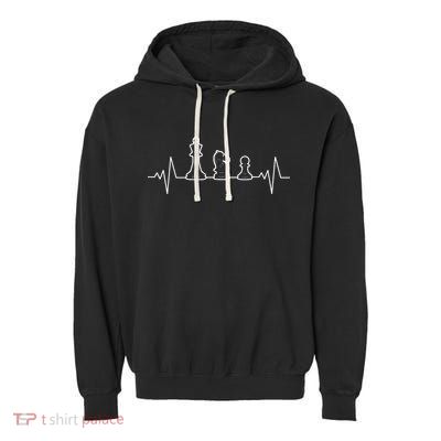 Chess Heartbeat | Gift Chess Master | Chess Club Garment-Dyed Fleece Hoodie