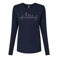 Chess Heartbeat | Gift Chess Master | Chess Club Womens Cotton Relaxed Long Sleeve T-Shirt