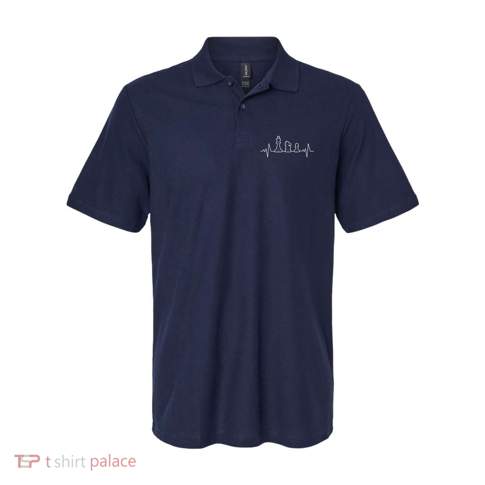 Chess Heartbeat | Gift Chess Master | Chess Club Softstyle Adult Sport Polo