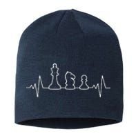 Chess Heartbeat | Gift Chess Master | Chess Club Sustainable Beanie