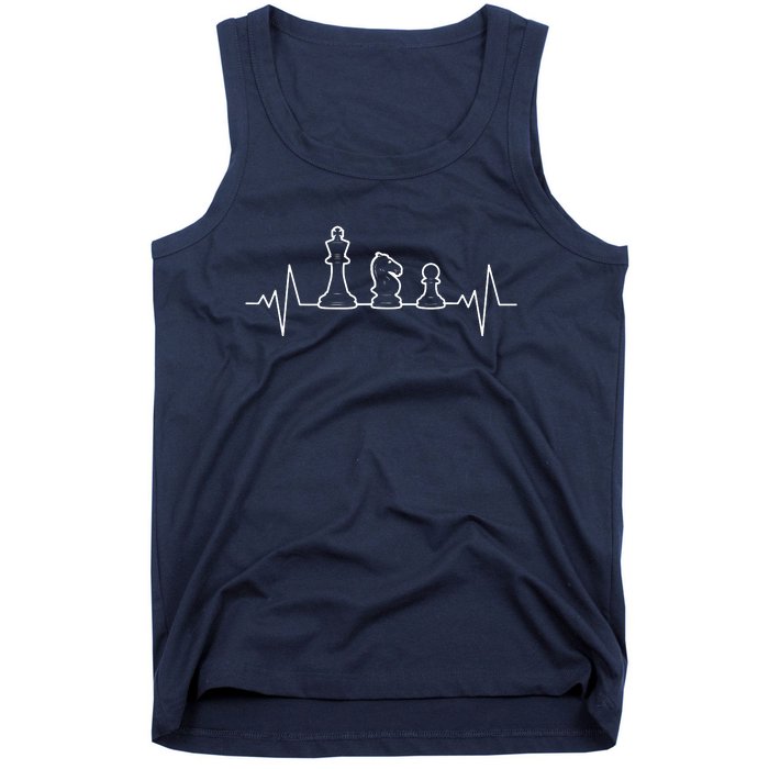 Chess Heartbeat | Gift Chess Master | Chess Club Tank Top