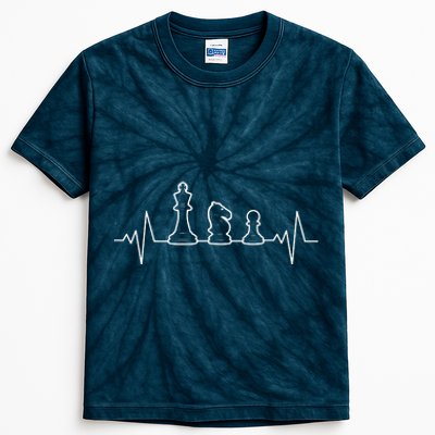 Chess Heartbeat | Gift Chess Master | Chess Club Kids Tie-Dye T-Shirt