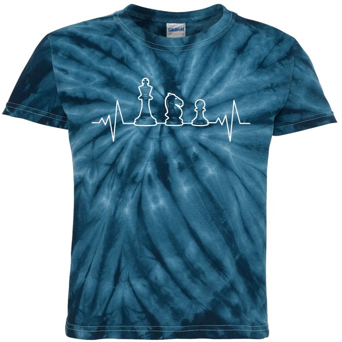 Chess Heartbeat | Gift Chess Master | Chess Club Kids Tie-Dye T-Shirt