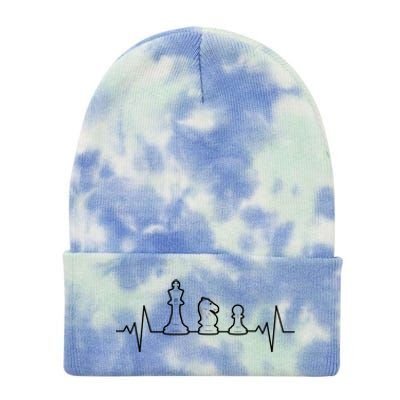 Chess Heartbeat | Gift Chess Master | Chess Club Tie Dye 12in Knit Beanie