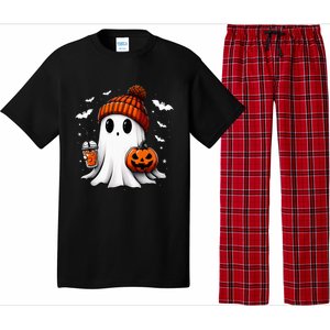 Cute Halloween Ghost Drink Pumpkin Pajama Set