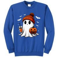 Cute Halloween Ghost Drink Pumpkin Tall Sweatshirt