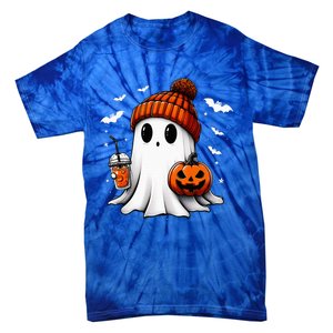 Cute Halloween Ghost Drink Pumpkin Tie-Dye T-Shirt