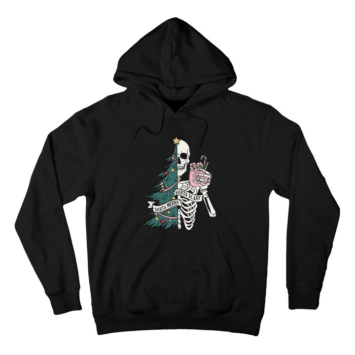 Christmas Holiday Graphic Merry And Bright Long Sleeve Hoodie