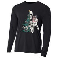 Christmas Holiday Graphic Merry And Bright Long Sleeve Cooling Performance Long Sleeve Crew