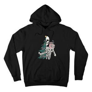 Christmas Holiday Graphic Merry And Bright Long Sleeve Tall Hoodie